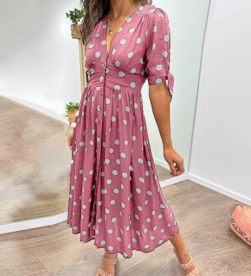 Monica™ | Vestido Elegante de Lunares