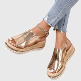 Martina - Sandalias metalizadas de verano
