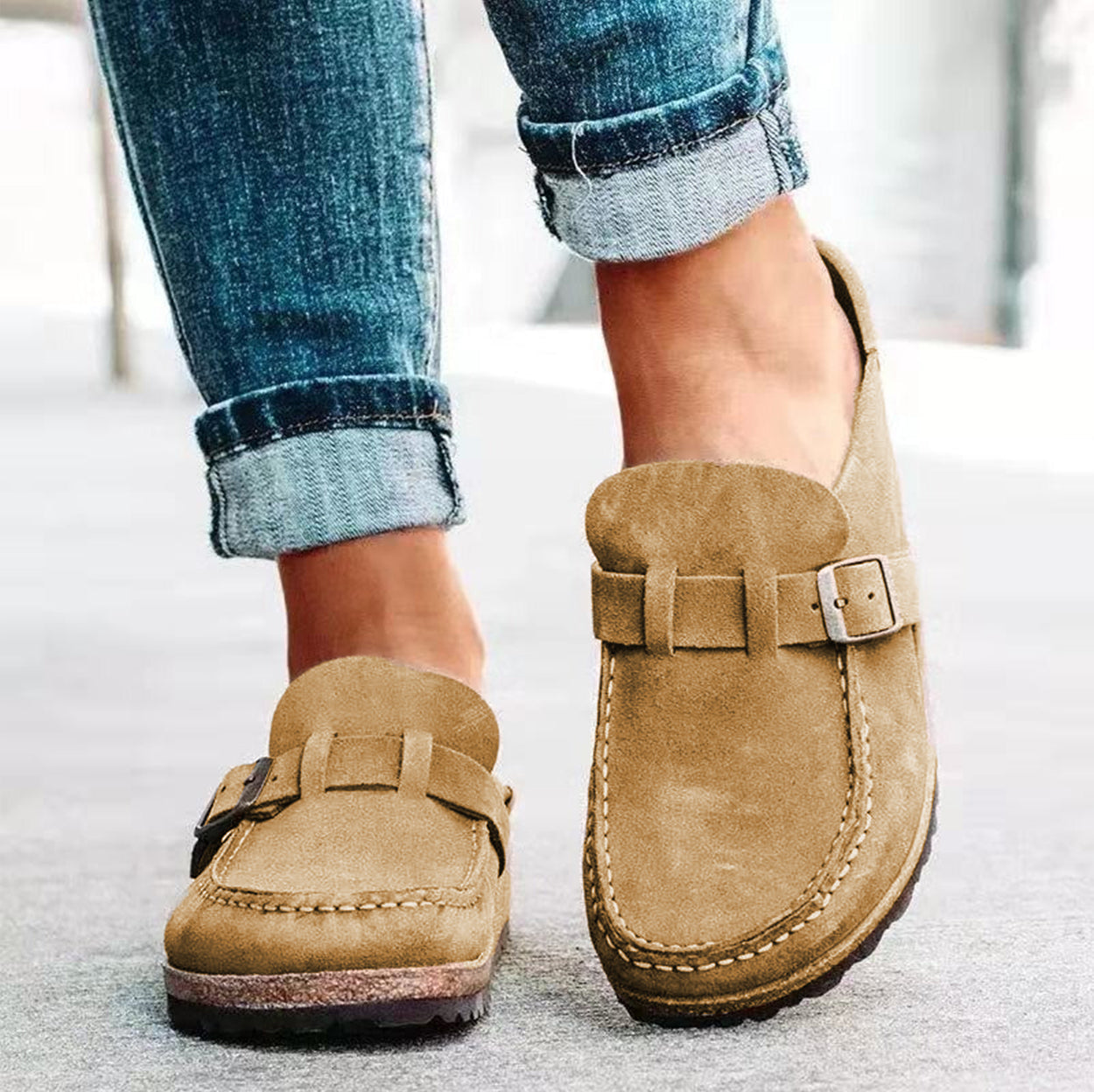Mocasines Ortopédicos Femeninos con Cierre Decorativo