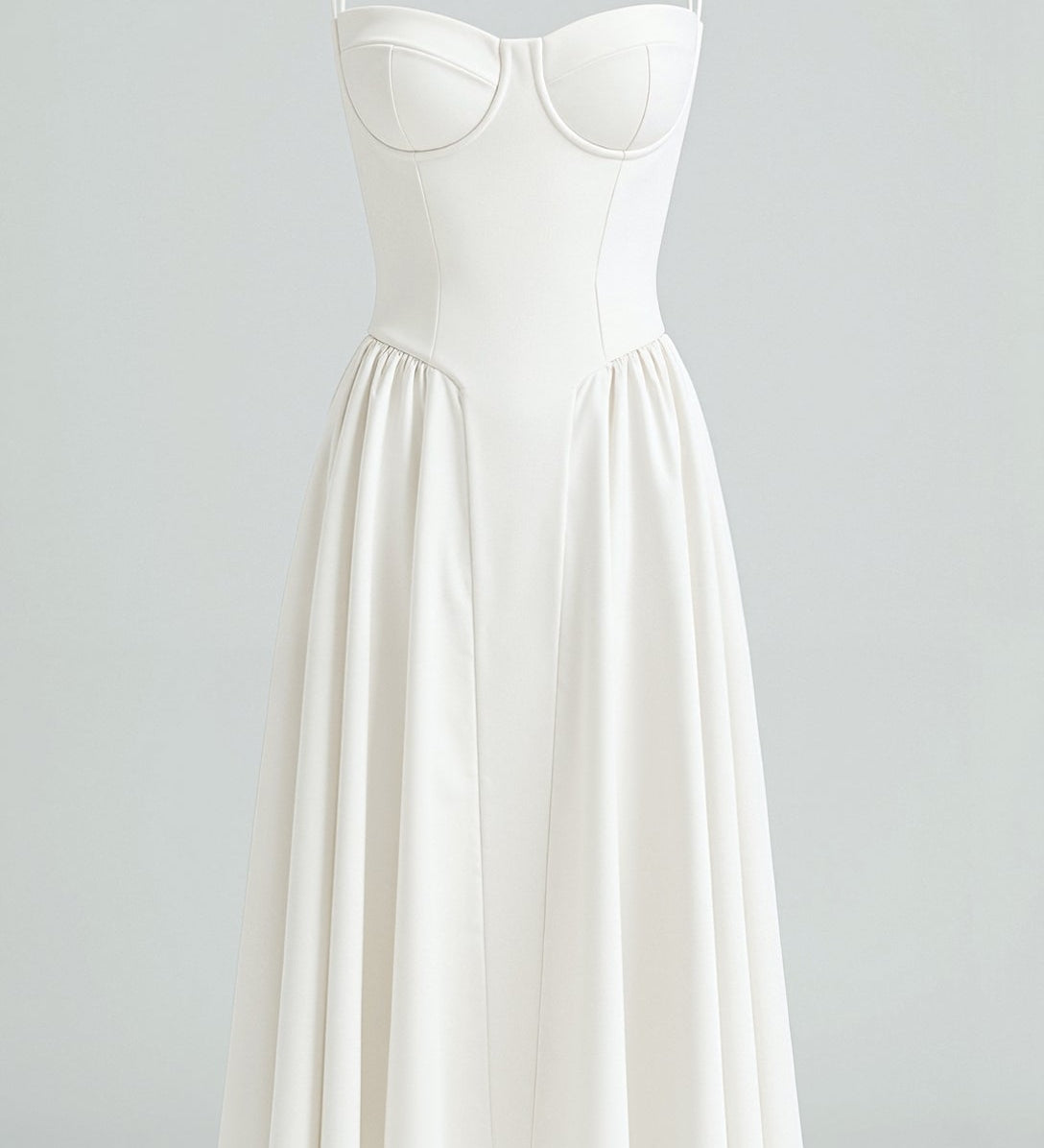 Odete - Vestido midi con corsé estructurado