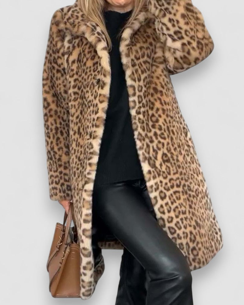 Leia - Abrigo Largo de Leopardo