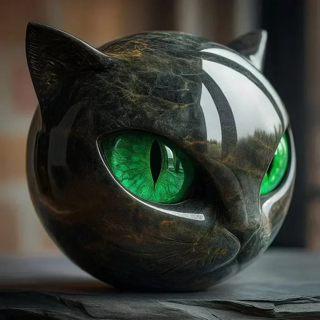 Gato Negro - Escultura Mística