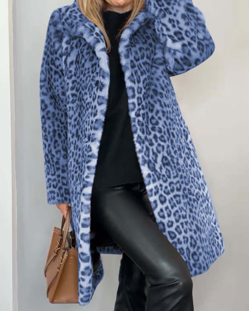 Leia - Abrigo Largo de Leopardo