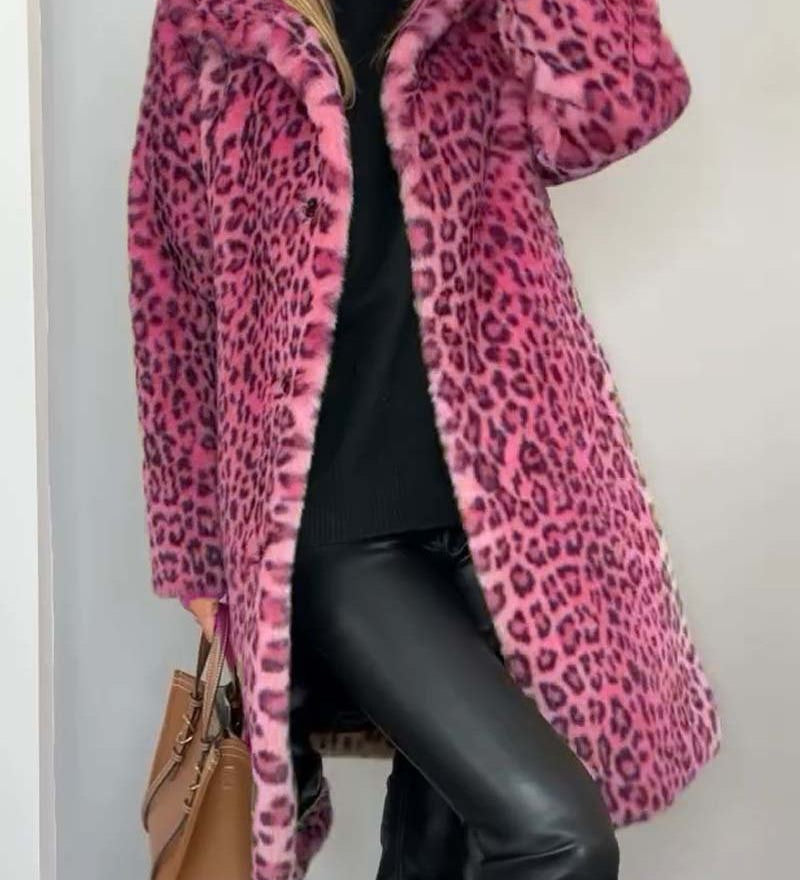 Leia - Abrigo Largo de Leopardo