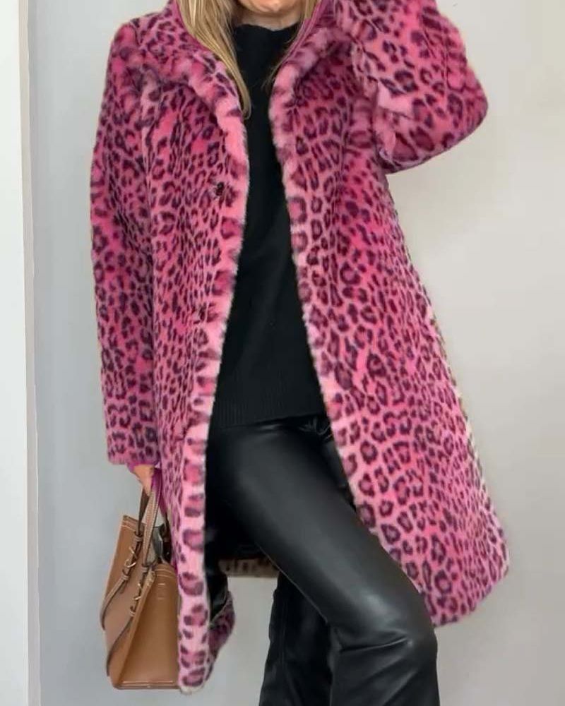 Leia - Abrigo Largo de Leopardo
