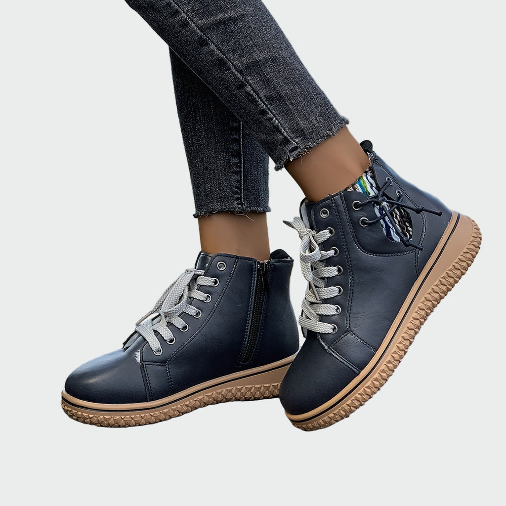 Botas ortopédicas de cuero de caña baja