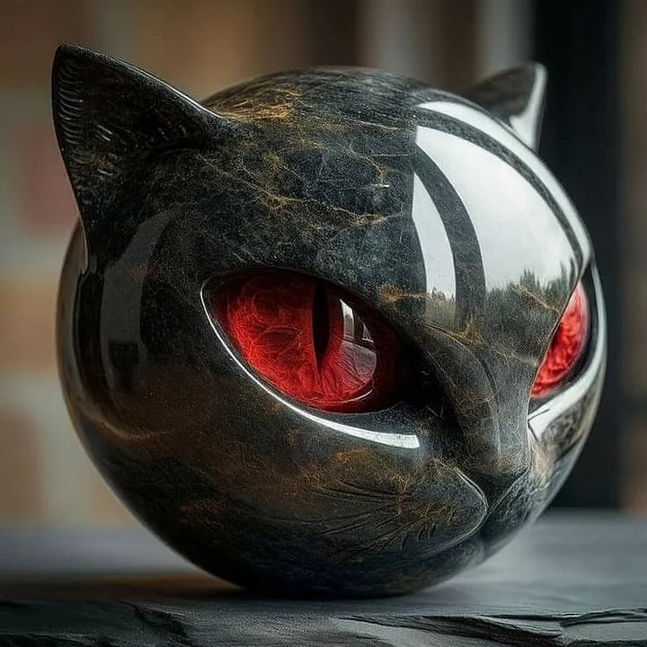 Gato Negro - Escultura Mística