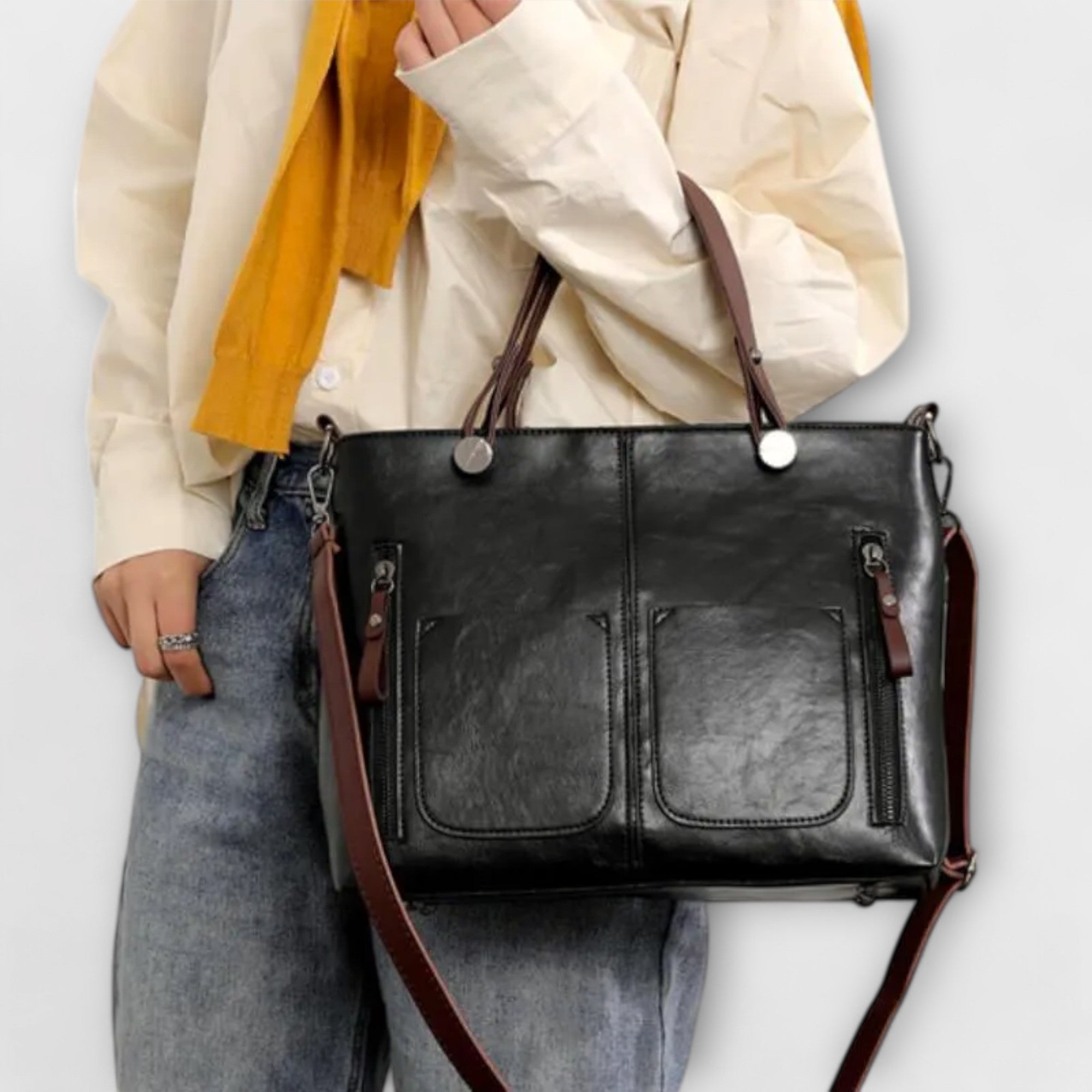 María - Bolsa de cuero elegante
