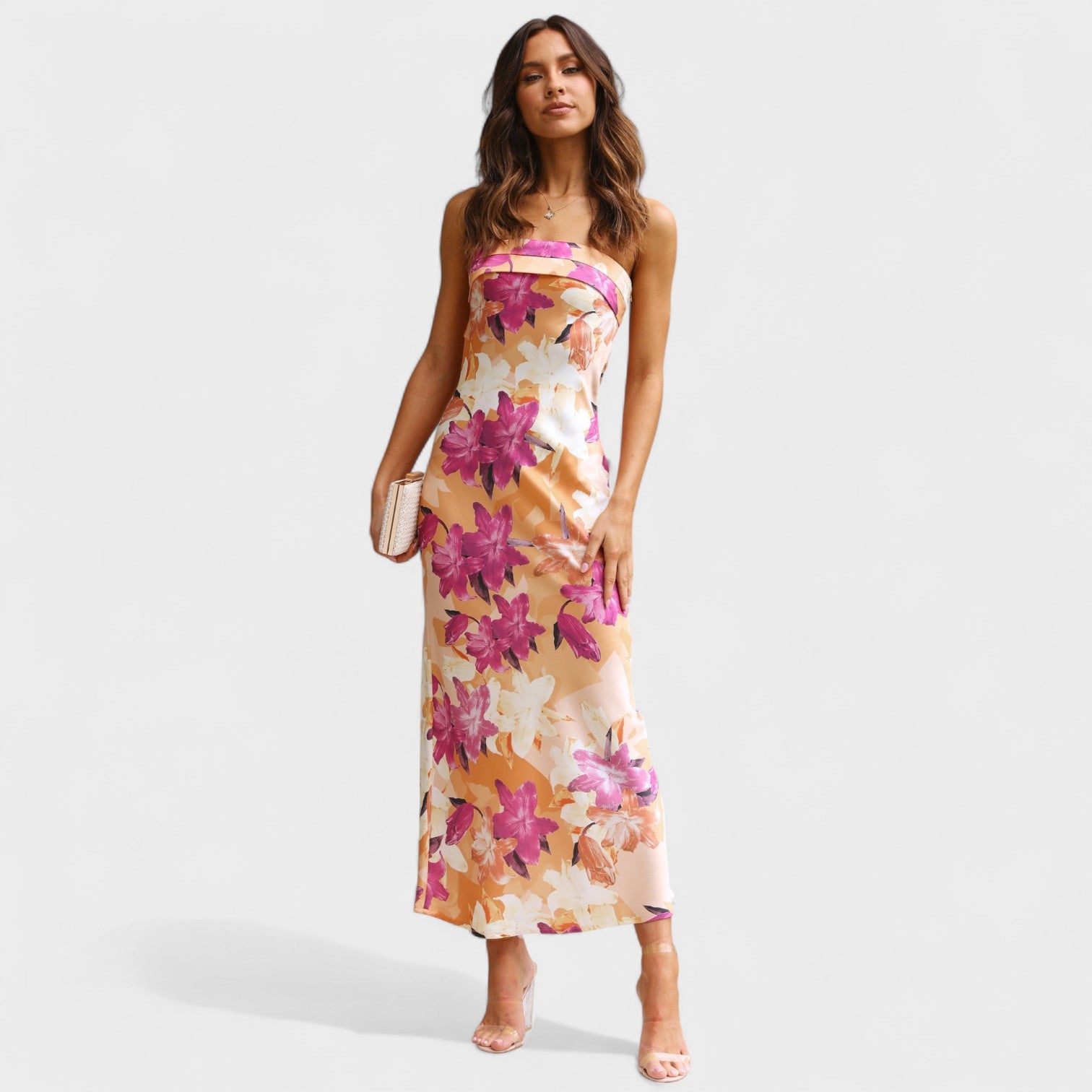 Carmen - Vestido de satén sin mangas