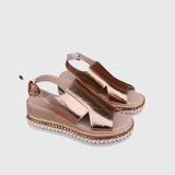 Martina - Sandalias metalizadas de verano