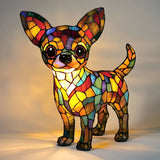 Chihuahua - Lámpara de vitral