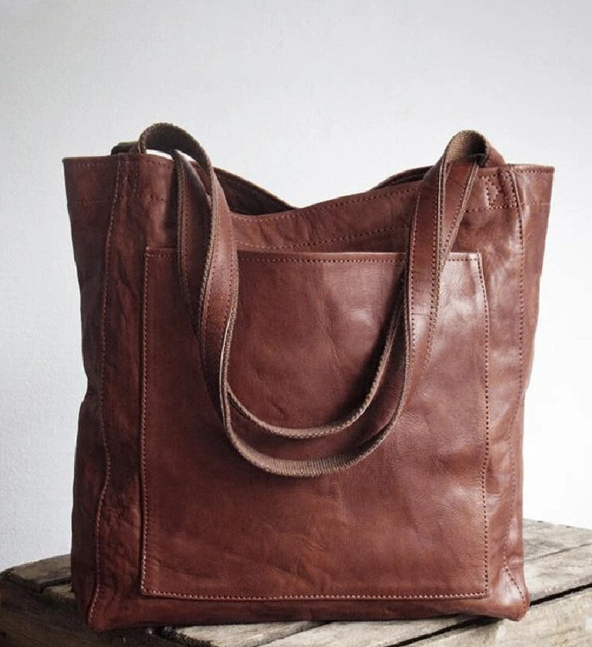 Elle - Bolsa de hombro clásica de piel