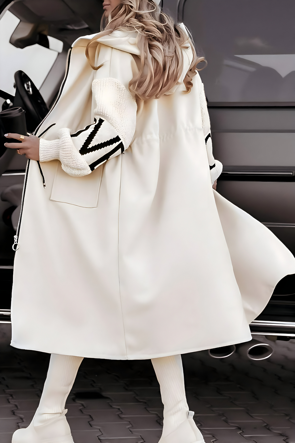 Rosa - Abrigo-cardigan elegante