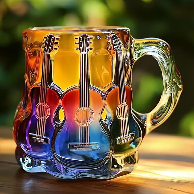 Guitarra - Taza 3D Hecha a Mano