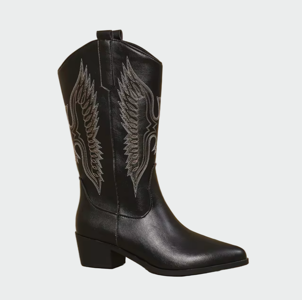 Botas de cowboy occidentales de piel