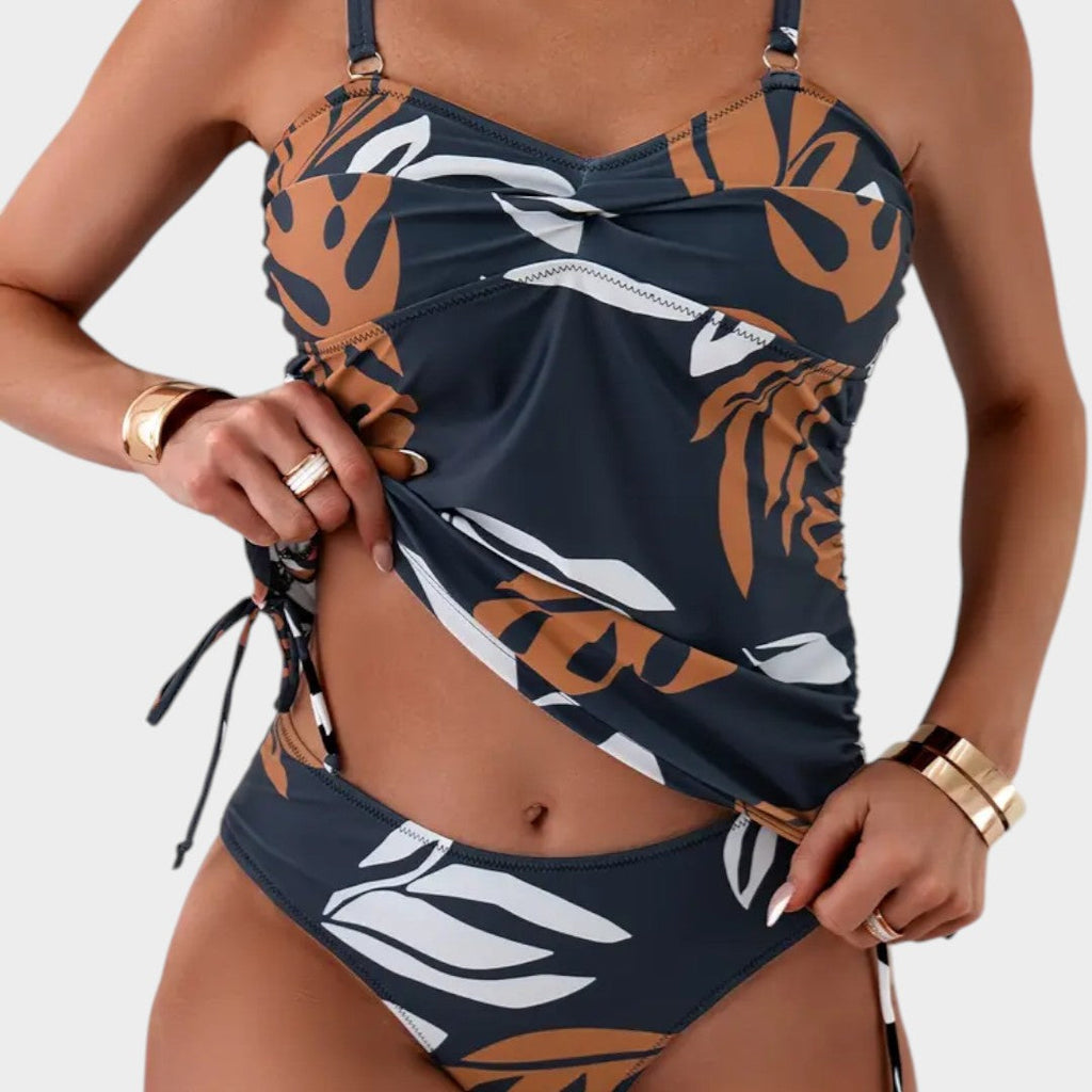 Carmen | Bikini con estampado tropical de hojas