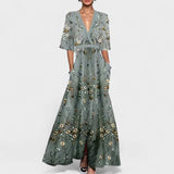 Rute - Vestido maxi floral elegante