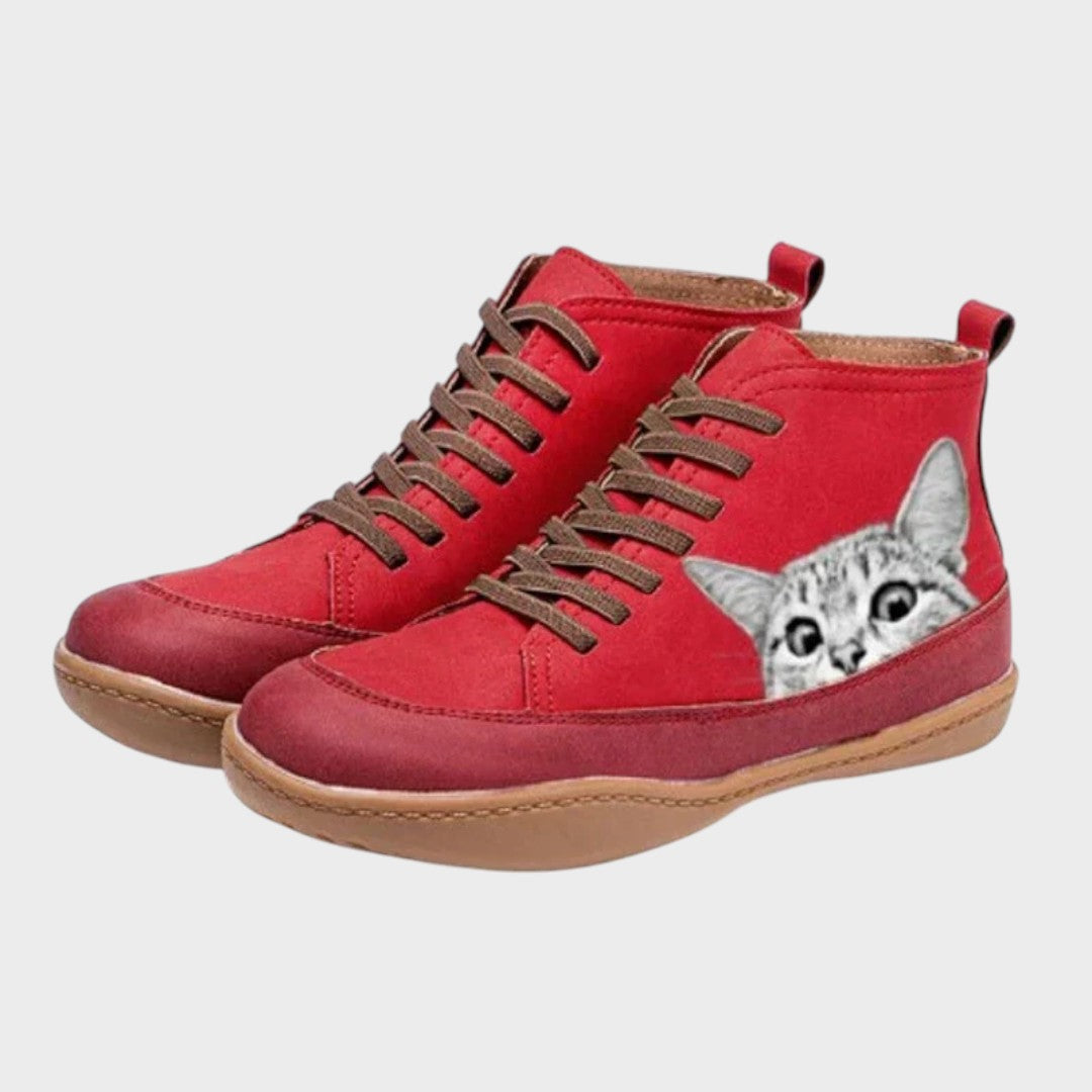 Kitty - Botas de cuero para amantes de gatos