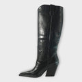 Botas con Diseño Croco y Tacón Elegante