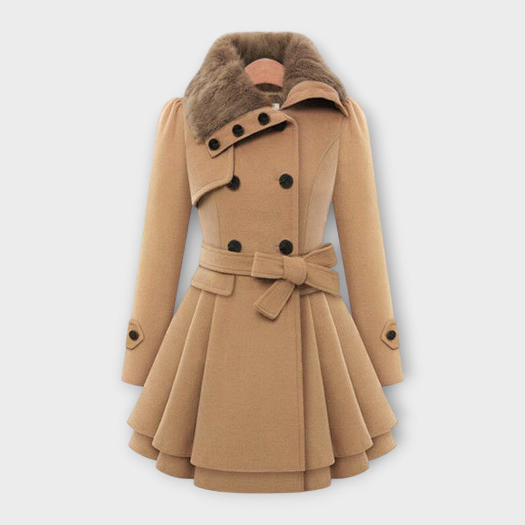 Ema - Abrigo Elegante con Piel