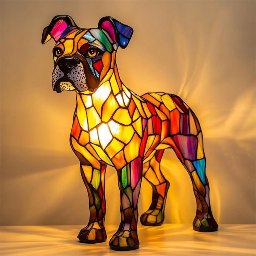 Boxer - Lámpara de vitral