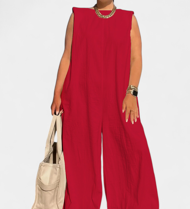 Airla | Mono Oversize sin Mangas de Pierna Ancha