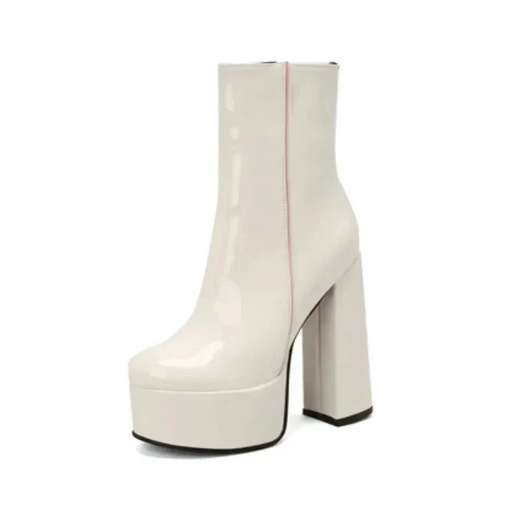 Carina - Botas con plataforma súper alta con encanto y confianza