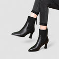 Clara - Botas con plataforma de Cuero