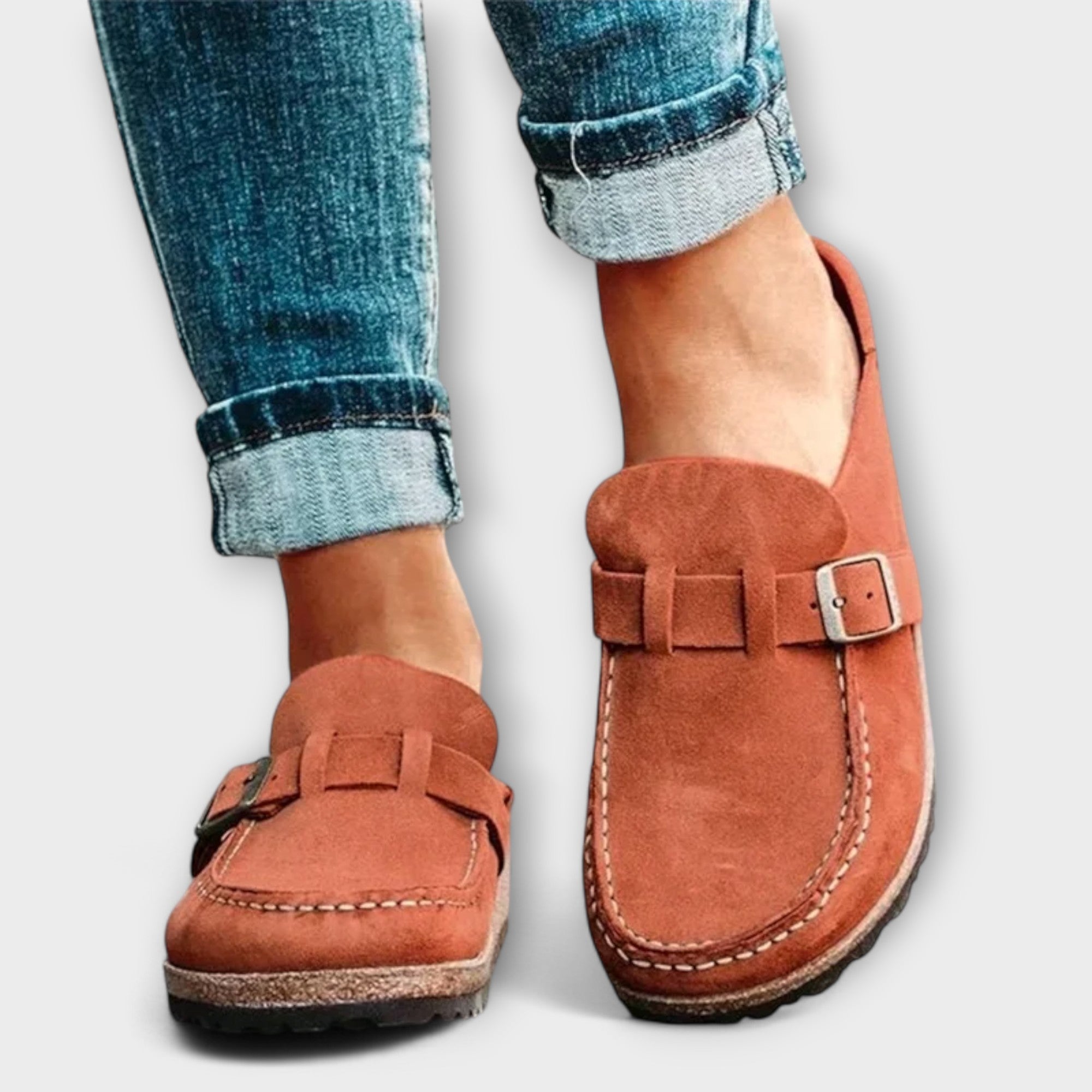 Mocasines Ortopédicos Femeninos con Cierre Decorativo