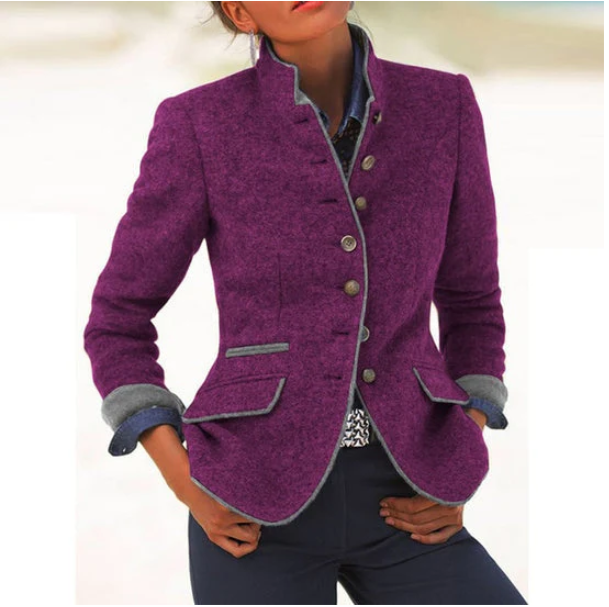 Valéria - Cardigan Elegante Cuello Alto