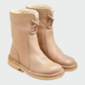 Botines de cuero impermeables con forro de lana