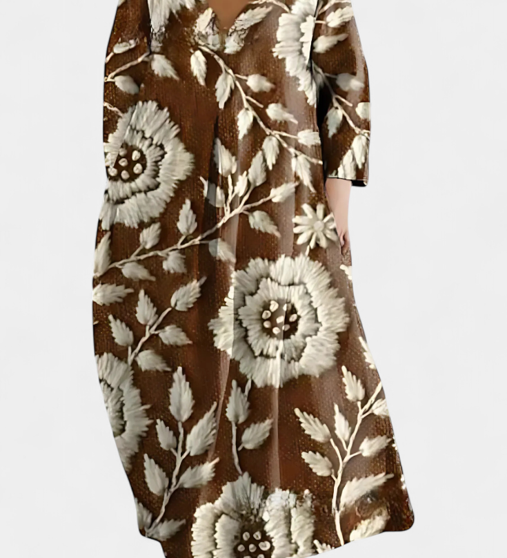 Ana - Vestido Fluido con Estampado