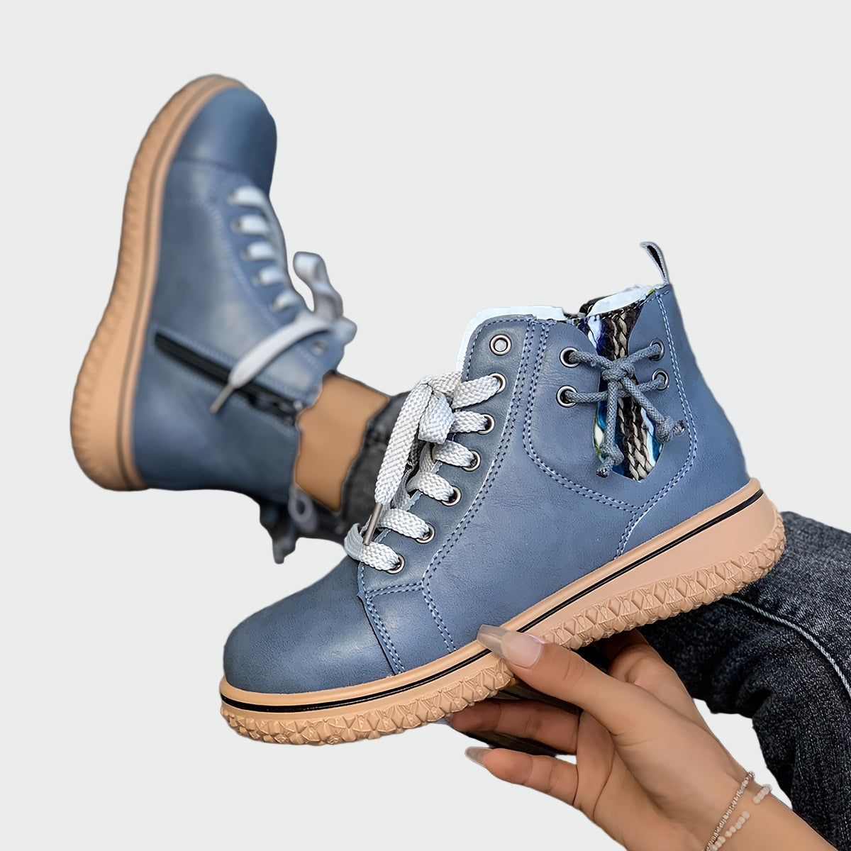Botas ortopédicas de cuero de caña baja