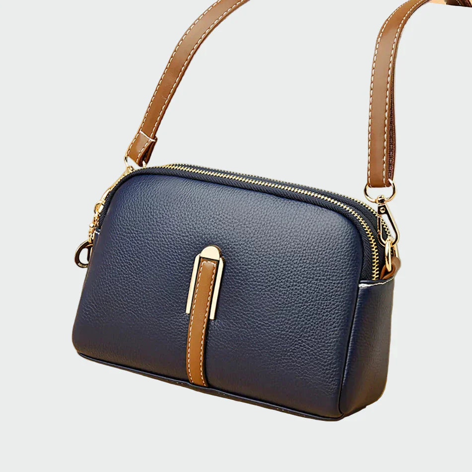 Bolsa de hombro de cuero elegante