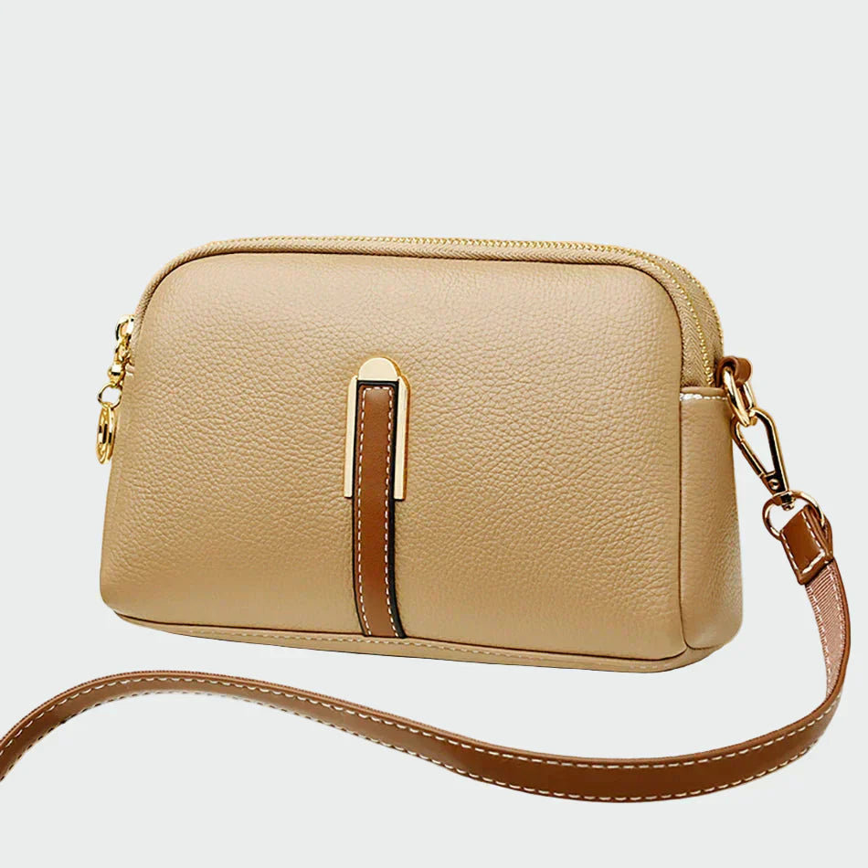 Bolsa de hombro de cuero elegante
