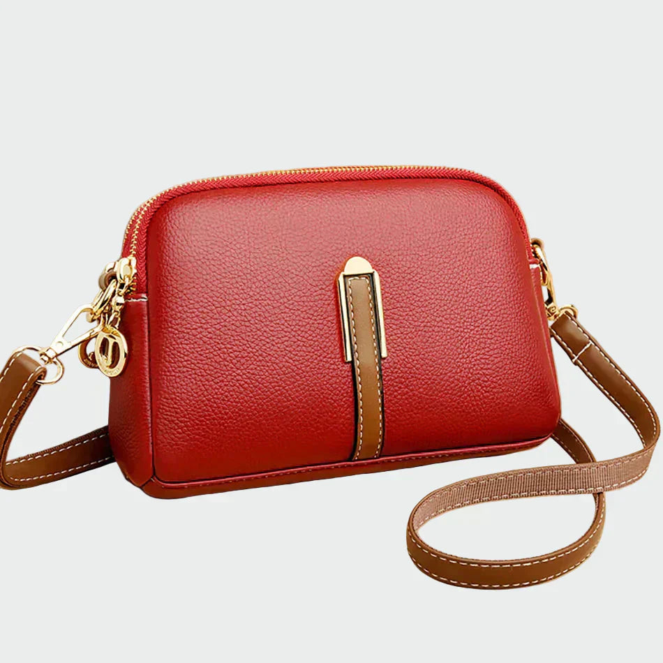 Bolsa de hombro de cuero elegante