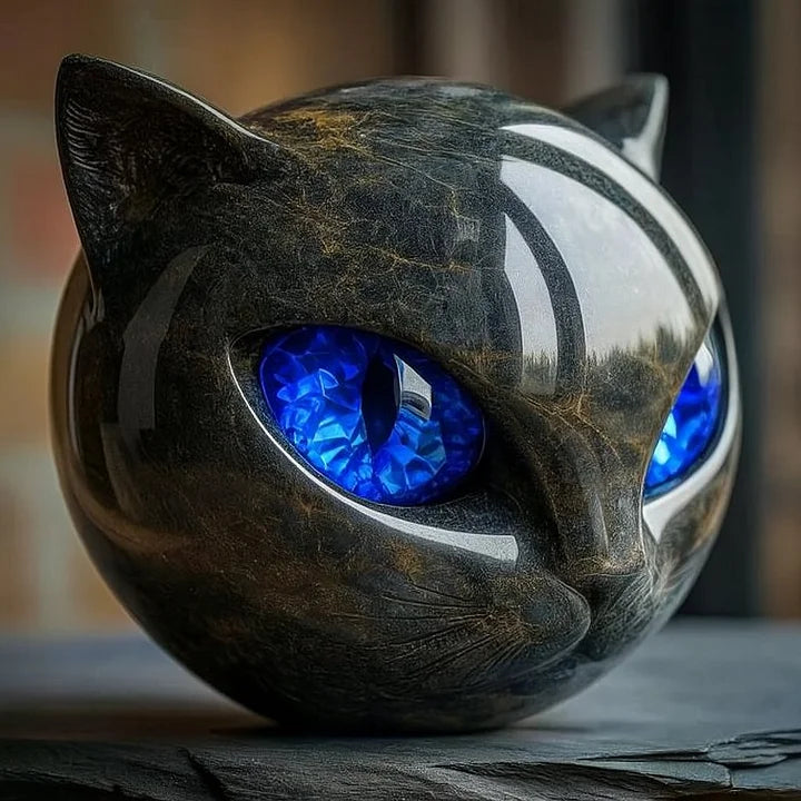 Gato Negro - Escultura Mística