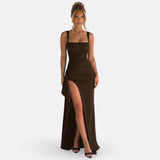 Vitória - Vestido Maxi Formal Elegante con Espalda Abierta