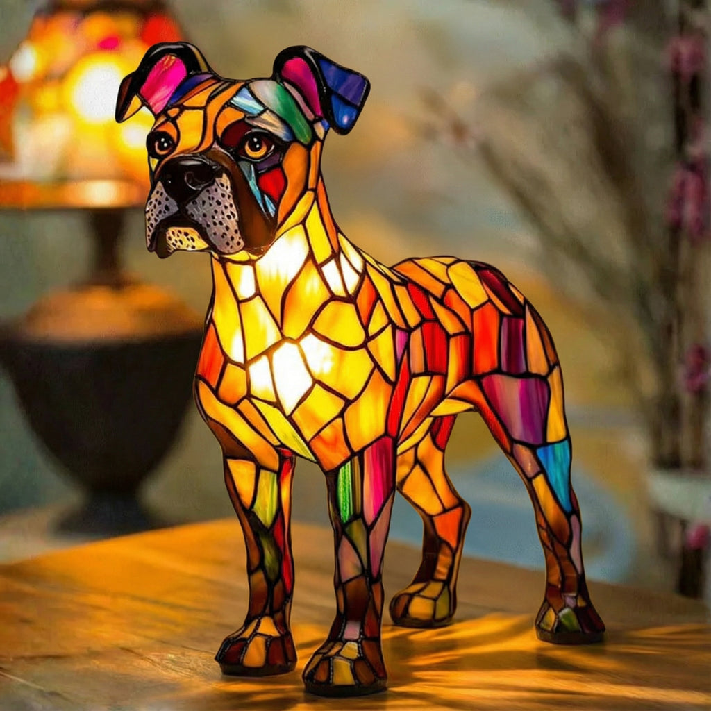 Boxer - Lámpara de vitral