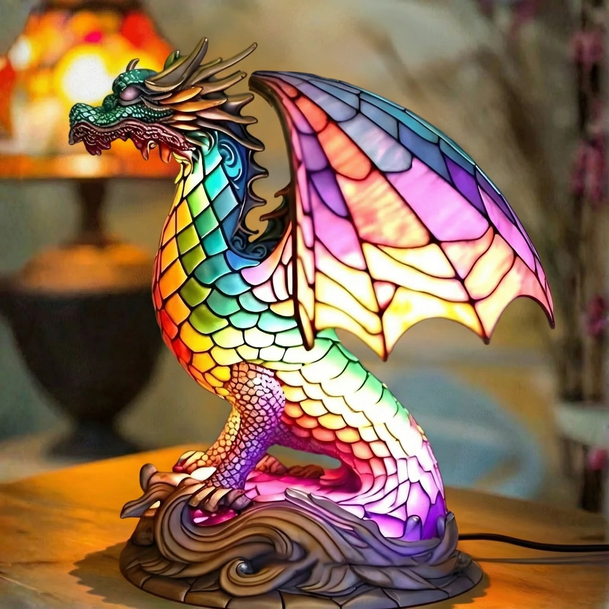 Dragón - Lámpara de Vitral