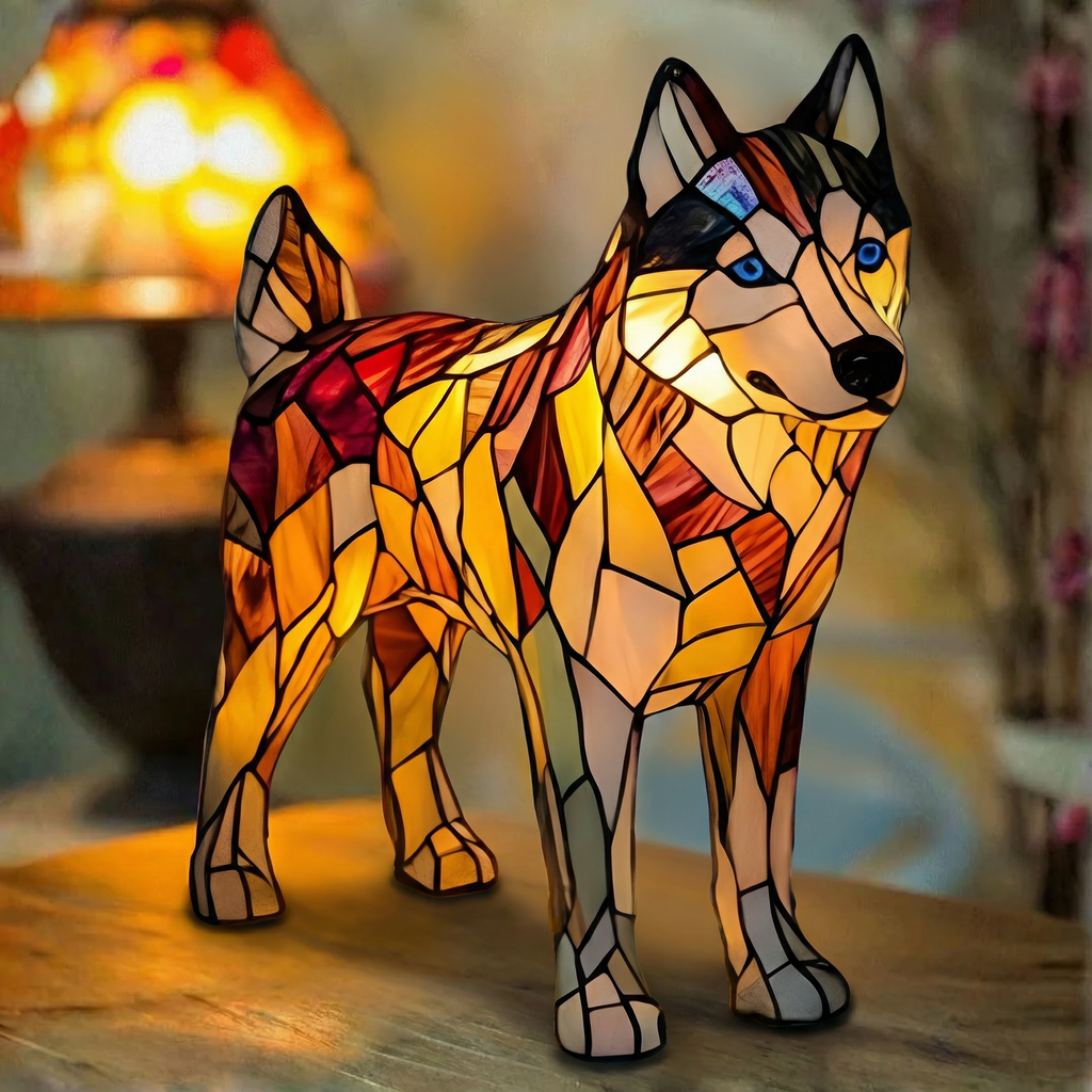 Husky - Lámpara de vitral