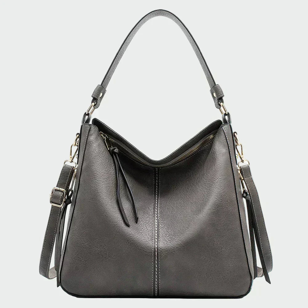 Bolsa hobo de cuero clásica