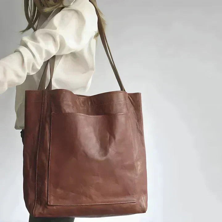 Elle - Bolsa de hombro clásica de piel
