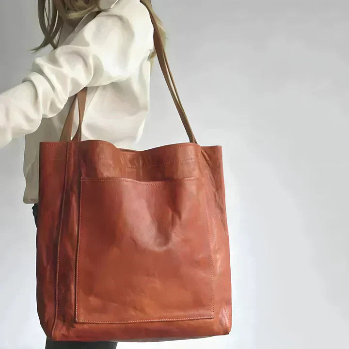 Elle - Bolsa de hombro clásica de piel