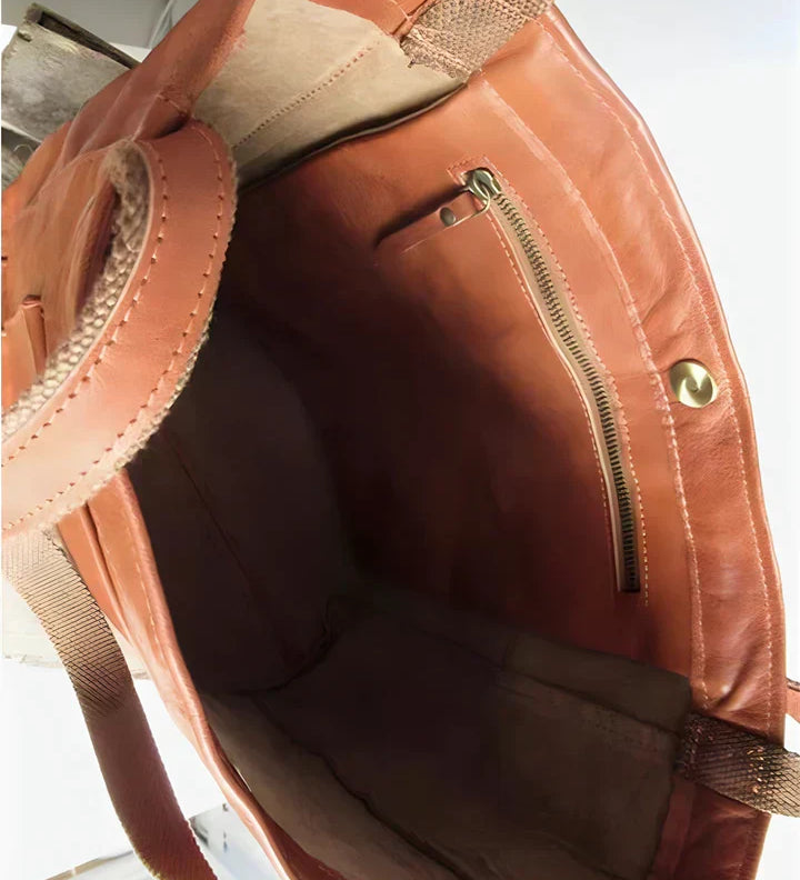 Elle - Bolsa de hombro clásica de piel