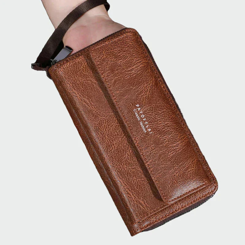 Cartera de cuero atemporal