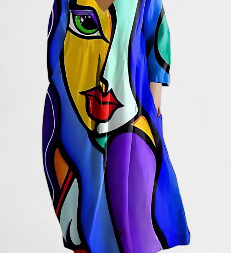 Ana - Vestido Fluido con Estampado