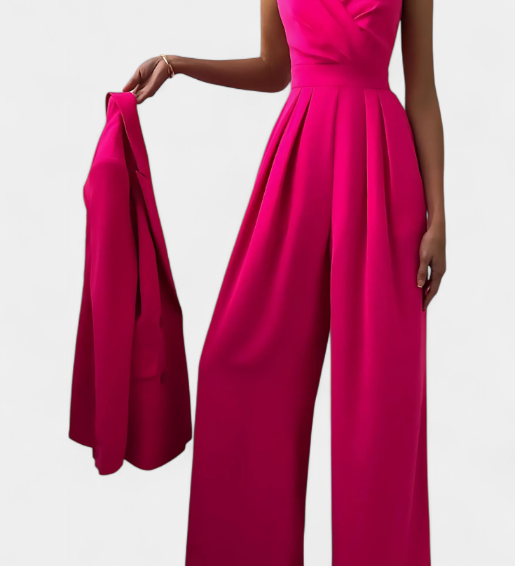 Romily | Mono Sexy con Tirantes y Pierna Ancha Elegante