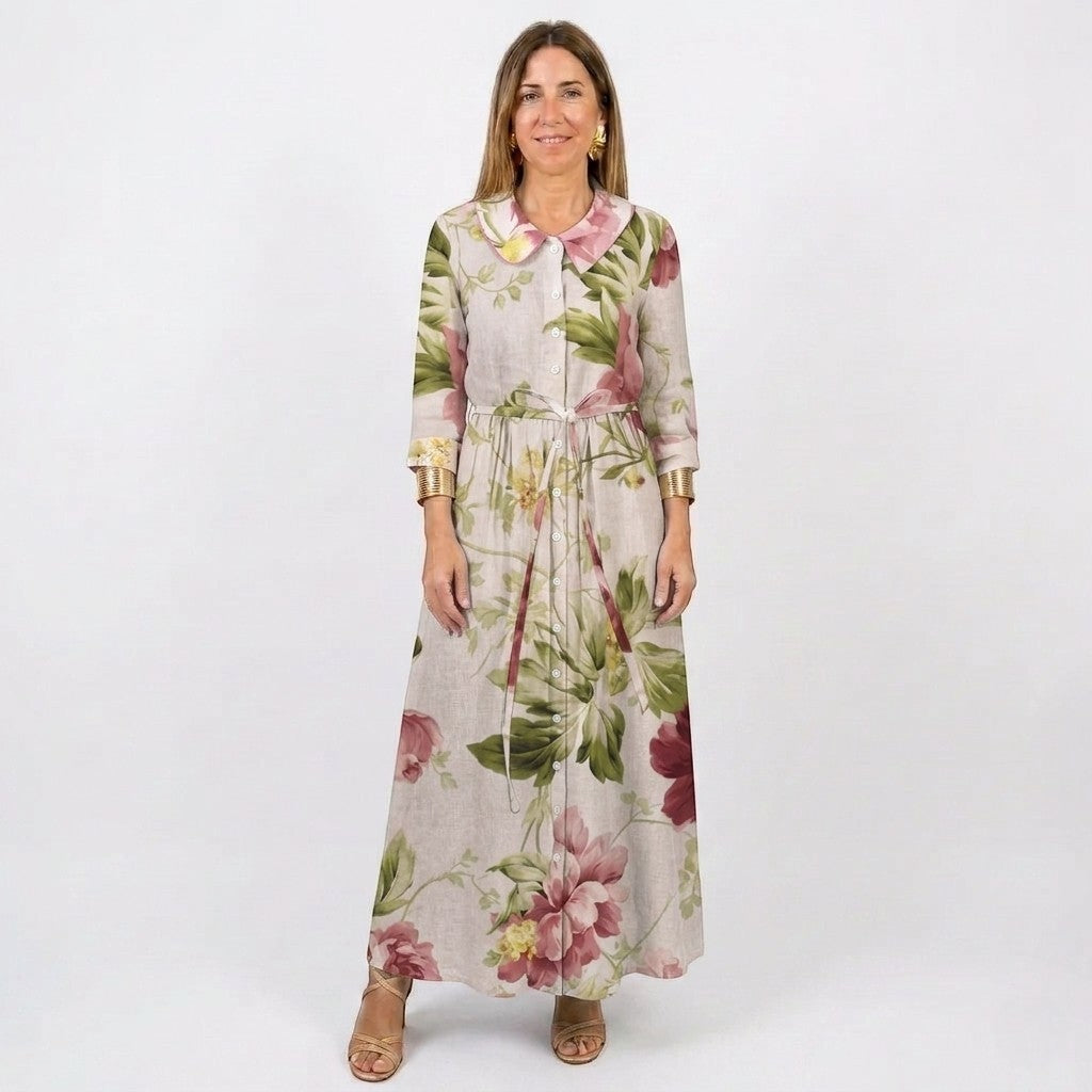 María - Vestido Vintage con Estampado Floral