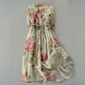 Mercedes - Vestido Ajustable de Estampado Floral Vintage
